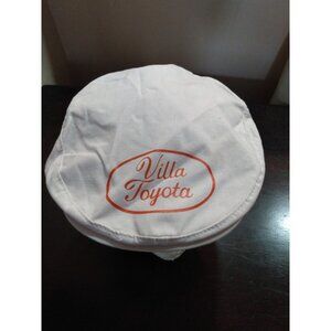 Vintage Toyota Flat Hat Newboy Cabbie Cap Villa Toyota Driving Hat